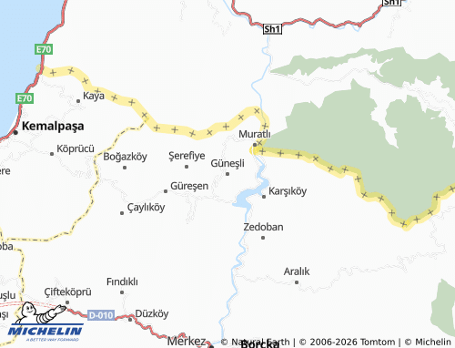 Mappa MICHELIN Güneşli - ViaMichelin
