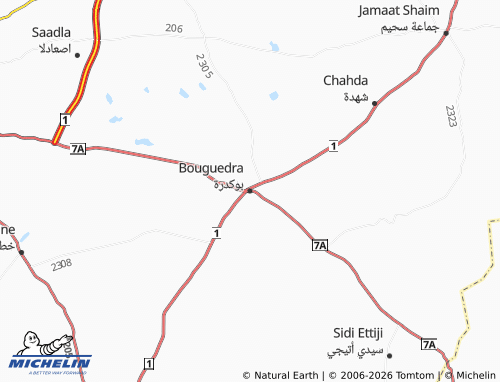 Mappa MICHELIN Boukadrah - ViaMichelin