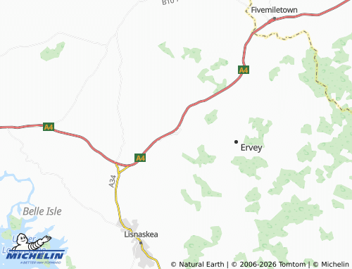 MICHELIN Brookeborough map - ViaMichelin