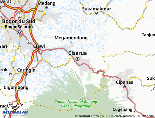 Mapa MICHELIN Cisarua - ViaMichelin