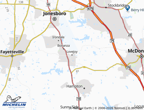 Mapa MICHELIN Lovejoy - ViaMichelin