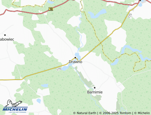 MICHELIN Drawno map - ViaMichelin