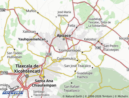 Kaart MICHELIN De Guadalupe - ViaMichelin