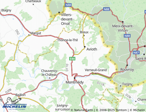 Mapa MICHELIN Thonnelle - ViaMichelin