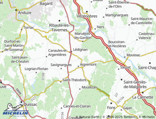 MICHELIN Manthes map - ViaMichelin