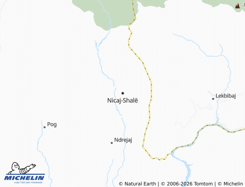 Kaart MICHELIN Nicaj-Shalë - ViaMichelin