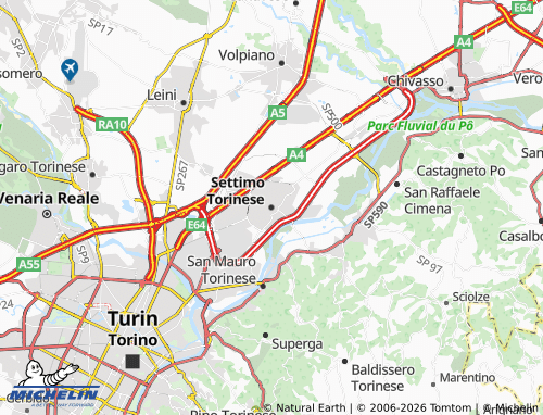Mapa MICHELIN Settimo Torinese - ViaMichelin