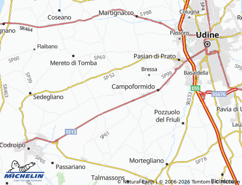Mapa MICHELIN Basiliano - ViaMichelin