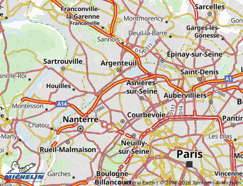 Mappa MICHELIN Colombes - ViaMichelin