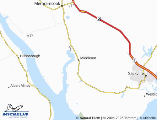 MICHELIN Middleton map - ViaMichelin
