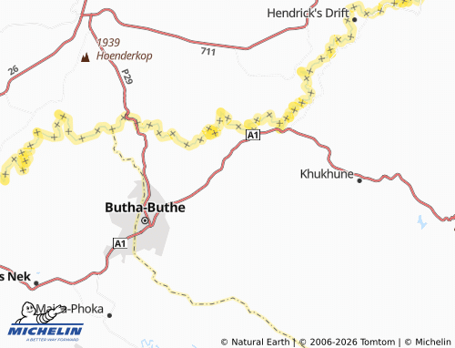 MICHELIN Ha Mokhatla map - ViaMichelin