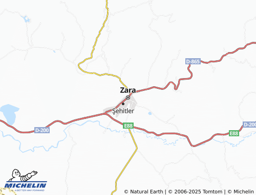 MICHELIN-Landkarte Zara - ViaMichelin