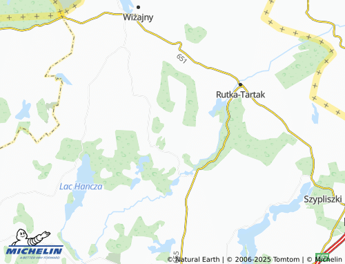 MICHELIN Jodoziory map - ViaMichelin