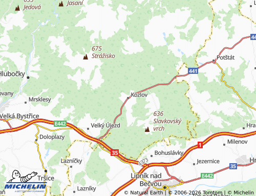 Mappa MICHELIN Kozlov - ViaMichelin