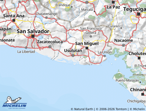 MICHELIN Usulután map - ViaMichelin