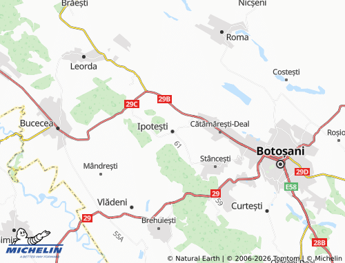 Carte MICHELIN Ipotești - ViaMichelin