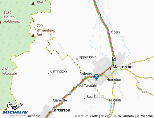 Mapa MICHELIN Upper Plain - ViaMichelin