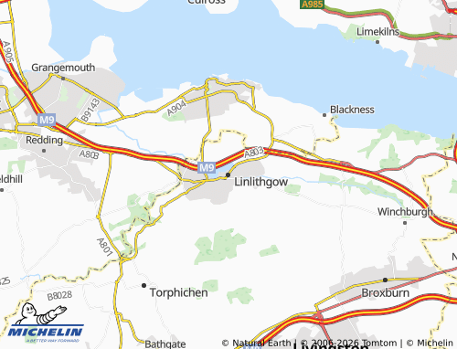 MICHELIN Linlithgow map - ViaMichelin