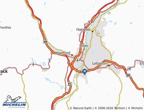 Mappa MICHELIN Hartford - ViaMichelin