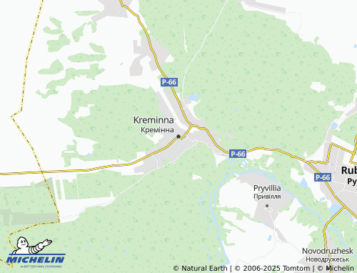 MICHELIN Kreminna map - ViaMichelin