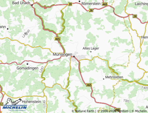 Carte MICHELIN Münsingen - ViaMichelin
