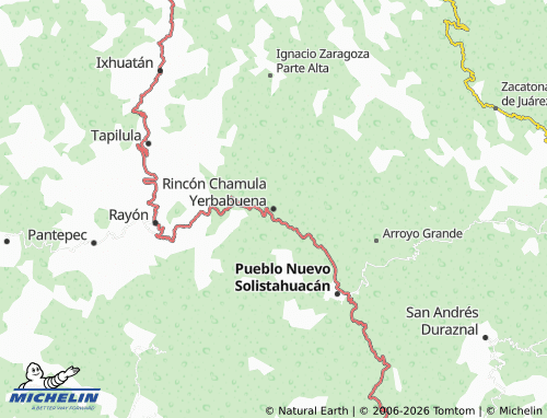 Mapa MICHELIN Rincón Chamula Yerbabuena - ViaMichelin