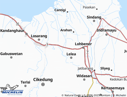 Carte MICHELIN Kiajaran Kulon - ViaMichelin