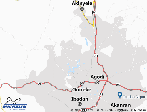 MICHELIN Onigbodogi map - ViaMichelin