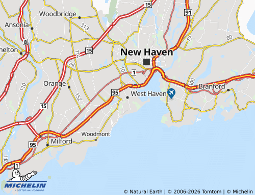 Mappa MICHELIN West Haven - ViaMichelin