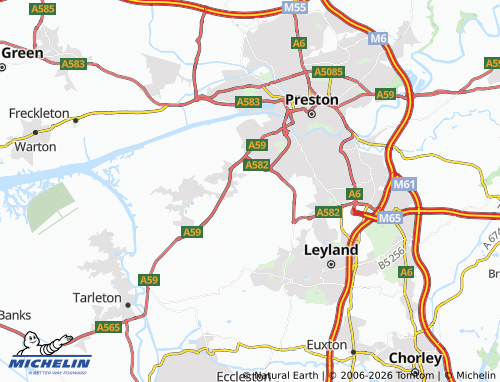Carte MICHELIN New Longton - ViaMichelin