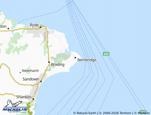 Carte MICHELIN Bembridge - ViaMichelin