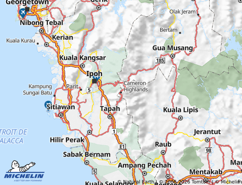 MICHELIN-Landkarte Cameron Highlands - ViaMichelin