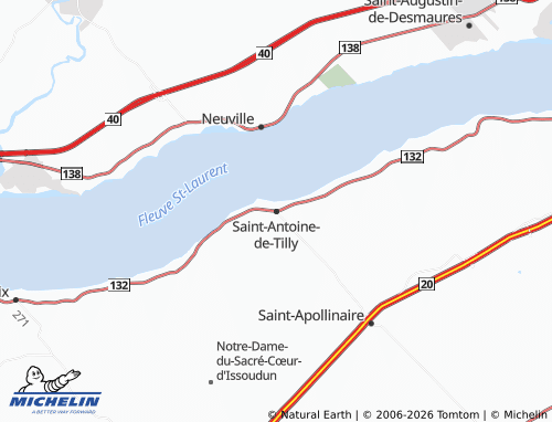 Mapa MICHELIN Saint-Antoine-de-Tilly - ViaMichelin