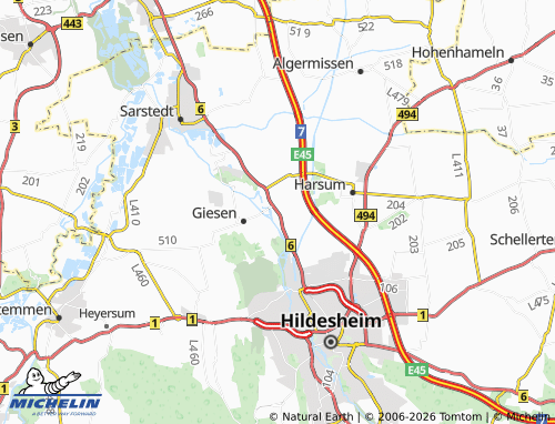 MICHELIN Hasede map - ViaMichelin