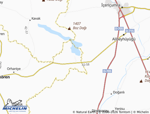 MICHELIN Ahmediye map - ViaMichelin
