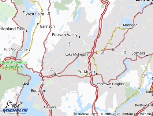 MICHELIN Lake Mohegan map - ViaMichelin