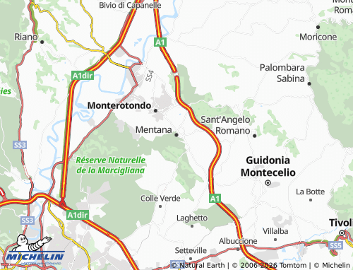 MICHELIN-Landkarte Mentana - ViaMichelin