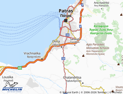 MICHELIN Ovria map - ViaMichelin
