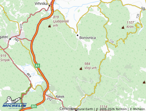 Mapa MICHELIN Padež - ViaMichelin