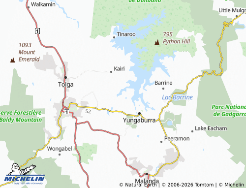 Mapa MICHELIN Lake Tinaroo - ViaMichelin