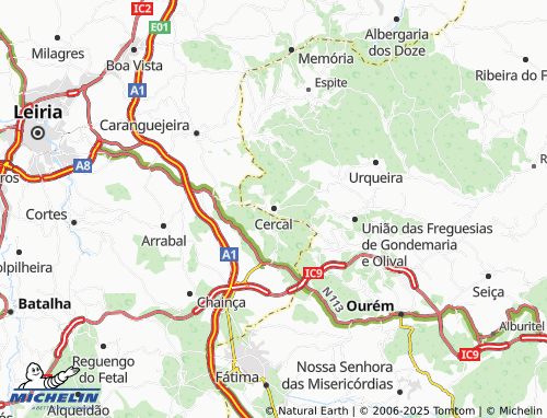 MICHELIN Cercal map - ViaMichelin