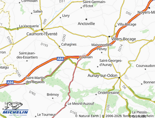 MICHELIN Coulvain map - ViaMichelin