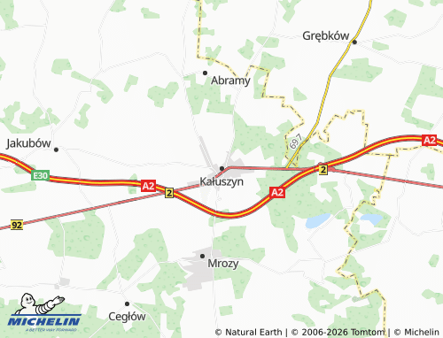 MICHELIN Kałuszyn map - ViaMichelin