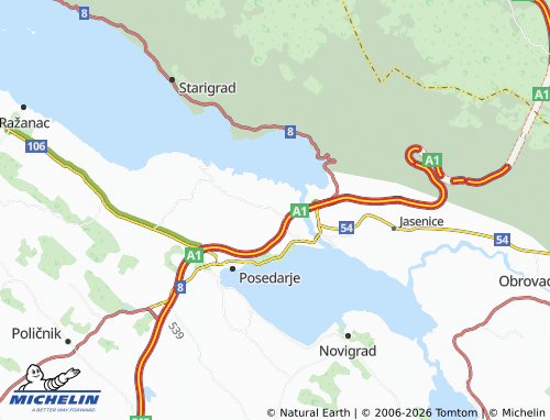 MICHELIN Ždrilo map - ViaMichelin