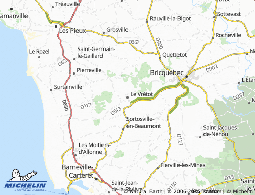 MICHELIN Le Vrétot map - ViaMichelin