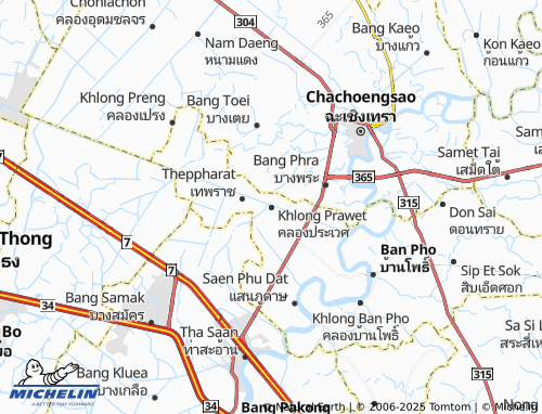 MICHELIN Khlong Prawet map - ViaMichelin