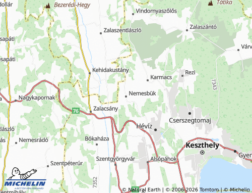 MICHELIN Nemesbük map - ViaMichelin