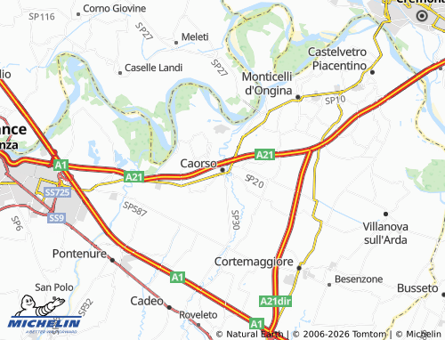 Mappa MICHELIN Caorso - ViaMichelin
