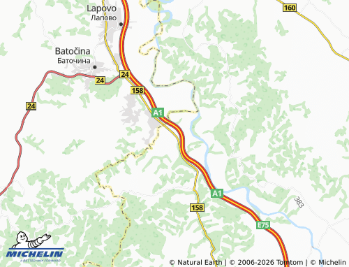 Mapa MICHELIN Miloševo - ViaMichelin