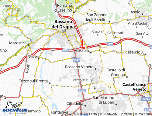MICHELIN Rosà map - ViaMichelin